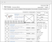 P&O Cruises Wireframes